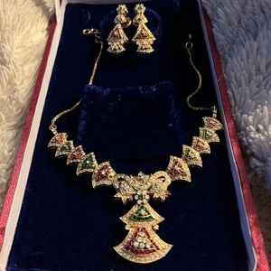 Custom made costume necklace and earrings set